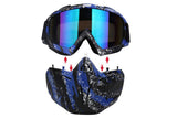 Outdoor Sport Goggles Ski Snowmobile Face Mask with Sun Glasses
