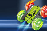 2.4 GHZ 4WD Double Sided RC Stunt Car 360 Degree Rotating Remote Control Crawler with Headlights