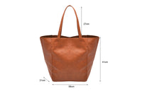 PU Leather Oversized Tote Bag Large Handbag with Internal Cosmetic Bag