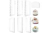 Acrylic Cake Scraper with Hole Decorating Contour Comb Cake Edge Smoother Tools