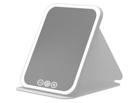 Fold LED Dimmable Makeup Mirror with 3 Colors Adjustable Light