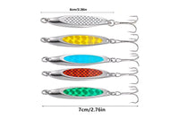 5 Pcs Fishing Lure Metal Slugs Slice Spoon Spinner Baits Tackle Mackerel Tailor Lures