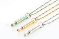 3Pcs Mindfulness Breathing Necklace Stainless Steel Breathe Pendant Meditation Tools