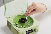 Waves Bluetooth Speaker Vintage Vinyl Record Player