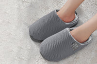 Women Men Winter Slipper Warm Plush Lined Anti-Slip Home Indoor Slippers