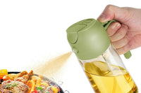 2 in 1 Olive Oil Dispenser and Oil Sprayer 470ML Oil Dispenser Bottle for Kitchen