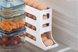 4-Tier Egg Holder Auto Rolling Egg Dispenser Rack Kitchen Egg Storage Box