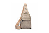 Crossbody Bag for Women PU Leather Sling Belt Bag Small Chest Bag Fanny Pack