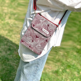 Canvas Crossbody Cell Phone Bag