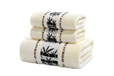 3Pcs Bath Towel Set Soft Bamboo Fiber Bath Towel Face Towel Hand Towel for Kids Adults