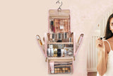 Travel Makeup Bag with Hanging Hook Large Capacity