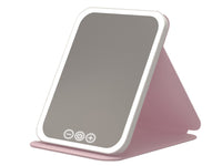 Fold LED Dimmable Makeup Mirror with 3 Colors Adjustable Light