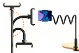 2Pcs 100cm Gooseneck Tablet Phone Stand Adjustable Screw Clamp Smartphones Hands-Free Holder