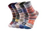 5 Pack Winter Warm Knit Socks Thick Soft Multicolor Free Size for Men and Women