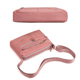Multi-Pocket Splash-Proof Nylon Crossbody Shoulder Bag