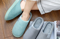 Women Men Winter Slipper Warm Plush Lined Anti-Slip Home Indoor Slippers