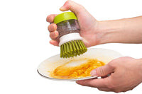 Dish Scrub Brush with Soap Dispenser Palm Scrub Washing Brush Pressing Cleaner