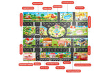 Kids Floor Play Mat Rug Traffic Road Signs Car Track City Carpet Toy with 10 Trees