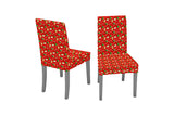 2Pcs Christmas Printed Chair Covers