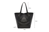 PU Leather Oversized Tote Bag Large Handbag with Internal Cosmetic Bag