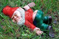 Funny Drunk Garden Gnome Patio Ornament for Yard Decor