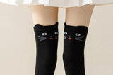 Lady Thigh High Stockings Cat Design Long Socks
