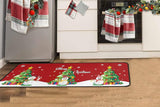 2Pcs Christmas Kitchen Floor Mat