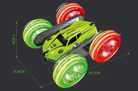 2.4 GHZ 4WD Double Sided RC Stunt Car 360 Degree Rotating Remote Control Crawler with Headlights