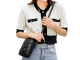 Women Crossbody Purse Multi-Pocket PU Leather Shoulder Bag Phone Bag