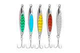 5 Pcs Fishing Lure Metal Slugs Slice Spoon Spinner Baits Tackle Mackerel Tailor Lures