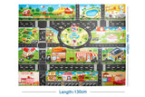 Kids Floor Play Mat Rug Traffic Road Signs Car Track City Carpet Toy with 10 Trees