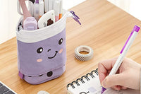 Standing Pencil Case Cute Telescopic Pen Bag