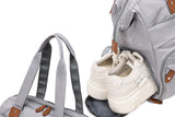 Diaper Bag Backpack with Separate Shoe Compartment and Changing Mat