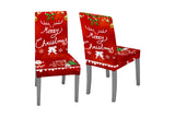 2Pcs Christmas Printed Chair Covers