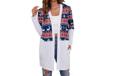 Women Christmas Printed Cardigan