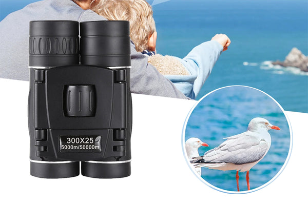 300x25 Folding Binoculars with Phone Holder