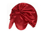 2-in-1 Double Layer Satin Bonnet with Eye Mask Sleep Cap Hair Wrap