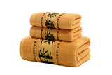 3Pcs Bath Towel Set Soft Bamboo Fiber Bath Towel Face Towel Hand Towel for Kids Adults