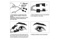 3 Pairs of Magnetic Glue-Free Eyelash Kit with Reusable Magnetic Eyelash Clip Set