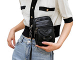 Women Crossbody Purse Multi-Pocket PU Leather Shoulder Bag Phone Bag