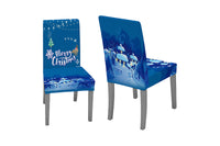 2Pcs Christmas Printed Chair Covers