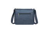 Retro Multi Pockets Crossbody Bag PU Leather Crossbody Shoulder Bag