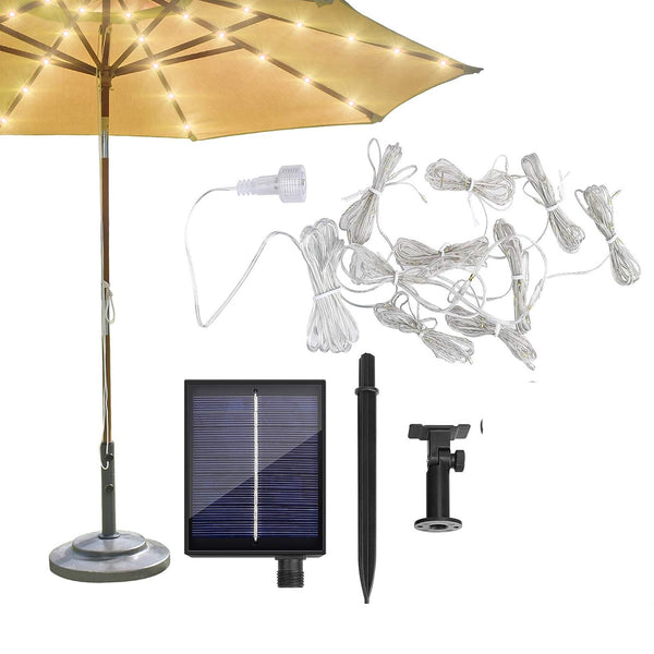 104 LEDs Solar Patio Umbrella String Lights