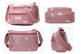 Women's Graffiti Print Zip Pocket Crossbody Bag Shoulder Bag Travel Messenger Bag