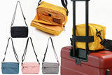 Travel Crossbody Bag with Luggage Sleeve Multi Layer Card Slots Sling Bag Passport Purse