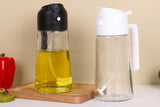 2 in 1 Olive Oil Dispenser and Oil Sprayer 470ML Oil Dispenser Bottle for Kitchen