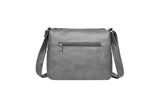 Retro Multi Pockets Crossbody Bag PU Leather Crossbody Shoulder Bag