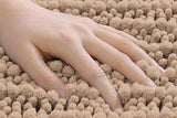 Chenille Fabric Bathroom Rugs Mat With Non Slip Rubber Backing