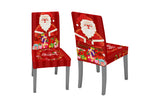 2Pcs Christmas Printed Chair Covers