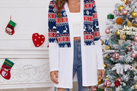 Women Christmas Printed Cardigan